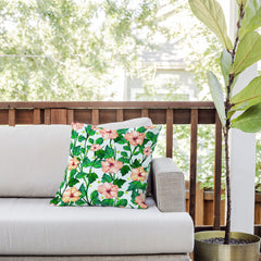 83 Oranges Blush Blossom Outdoor Throw Pillow