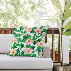 83 Oranges Blush Blossom Outdoor Throw Pillow