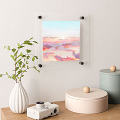 83 Oranges Blush Clouds Floating Acrylic Print