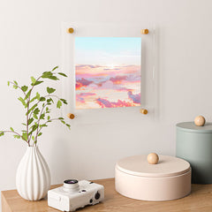 83 Oranges Blush Clouds Floating Acrylic Print