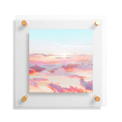 83 Oranges Blush Clouds Floating Acrylic Print