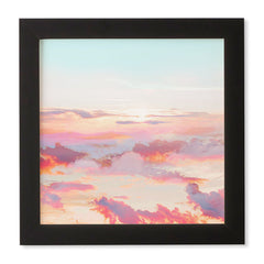 83 Oranges Blush Clouds Framed Wall Art