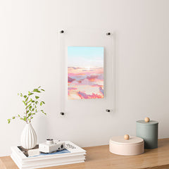 83 Oranges Blush Clouds Floating Acrylic Print