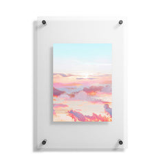 83 Oranges Blush Clouds Floating Acrylic Print