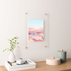 83 Oranges Blush Clouds Floating Acrylic Print