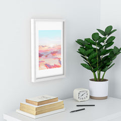 83 Oranges Blush Clouds Recessed Framing Rectangle