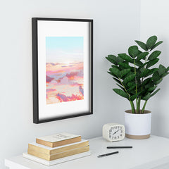 83 Oranges Blush Clouds Recessed Framing Rectangle
