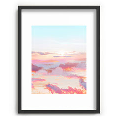 83 Oranges Blush Clouds Recessed Framing Rectangle