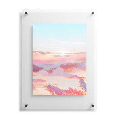 83 Oranges Blush Clouds Floating Acrylic Print