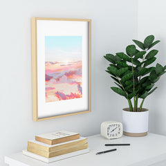 83 Oranges Blush Clouds Recessed Framing Rectangle