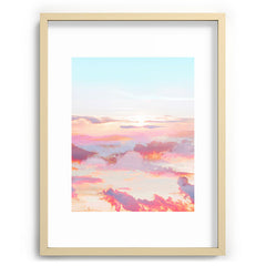 83 Oranges Blush Clouds Recessed Framing Rectangle