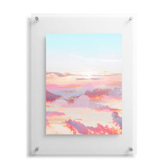 83 Oranges Blush Clouds Floating Acrylic Print