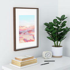 83 Oranges Blush Clouds Recessed Framing Rectangle
