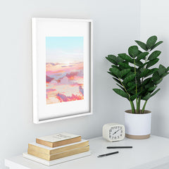 83 Oranges Blush Clouds Recessed Framing Rectangle
