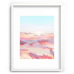 83 Oranges Blush Clouds Recessed Framing Rectangle