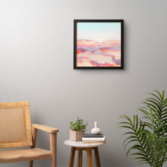 83 Oranges Blush Clouds Framed Wall Art