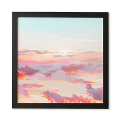 83 Oranges Blush Clouds Framed Wall Art