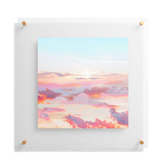 83 Oranges Blush Clouds Floating Acrylic Print