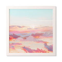 83 Oranges Blush Clouds Framed Wall Art