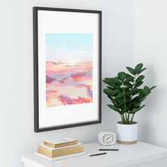 83 Oranges Blush Clouds Recessed Framing Rectangle