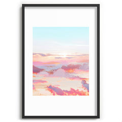 83 Oranges Blush Clouds Recessed Framing Rectangle