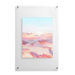 83 Oranges Blush Clouds Floating Acrylic Print
