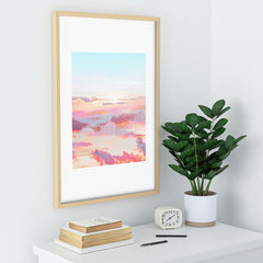 83 Oranges Blush Clouds Recessed Framing Rectangle