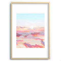 83 Oranges Blush Clouds Recessed Framing Rectangle