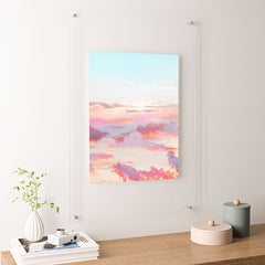 83 Oranges Blush Clouds Floating Acrylic Print