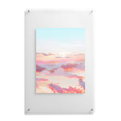 83 Oranges Blush Clouds Floating Acrylic Print