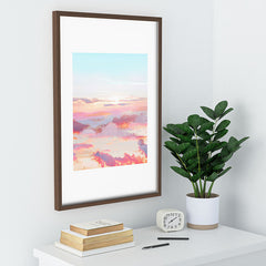 83 Oranges Blush Clouds Recessed Framing Rectangle