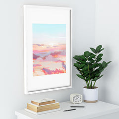 83 Oranges Blush Clouds Recessed Framing Rectangle