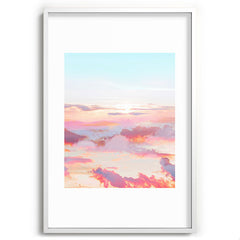 83 Oranges Blush Clouds Recessed Framing Rectangle