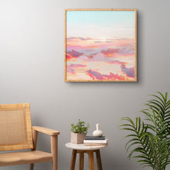 83 Oranges Blush Clouds Framed Wall Art