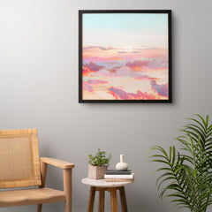 83 Oranges Blush Clouds Framed Wall Art