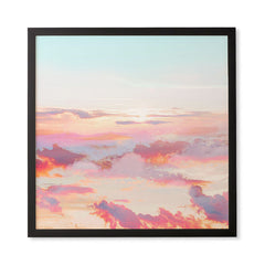 83 Oranges Blush Clouds Framed Wall Art