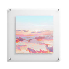 83 Oranges Blush Clouds Floating Acrylic Print