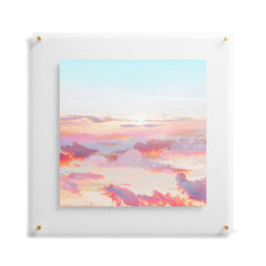 83 Oranges Blush Clouds Floating Acrylic Print