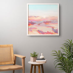 83 Oranges Blush Clouds Framed Wall Art