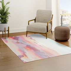 83 Oranges Blush Clouds Area Rug
