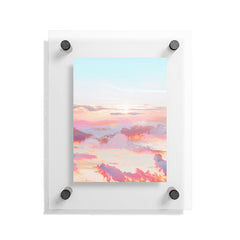 83 Oranges Blush Clouds Floating Acrylic Print