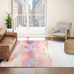 83 Oranges Blush Clouds Area Rug