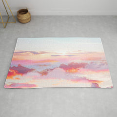 83 Oranges Blush Clouds Area Rug