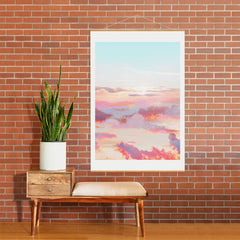 83 Oranges Blush Clouds Art Print