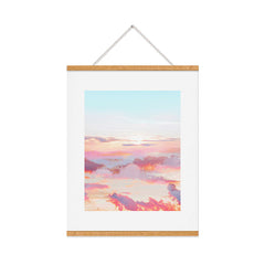 83 Oranges Blush Clouds Art Print