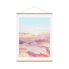 83 Oranges Blush Clouds Art Print