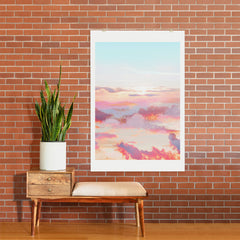 83 Oranges Blush Clouds Art Print