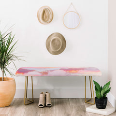83 Oranges Blush Clouds Bench