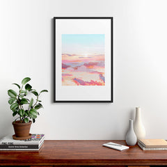 83 Oranges Blush Clouds Framed Art Print