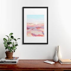 83 Oranges Blush Clouds Framed Art Print